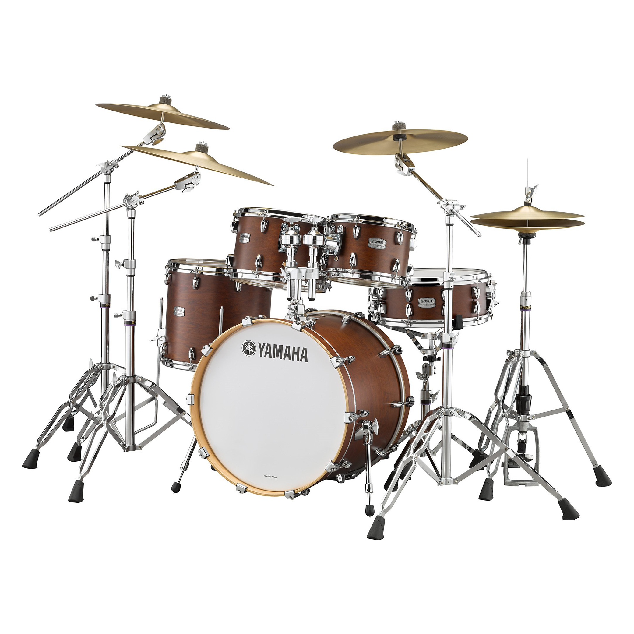 Yamaha Tour Custom Chocolate Satin + HW880 + Caisse claire