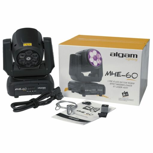 Lyre MHE60 6x15W RGBW + laser vert 200mw – Image 5