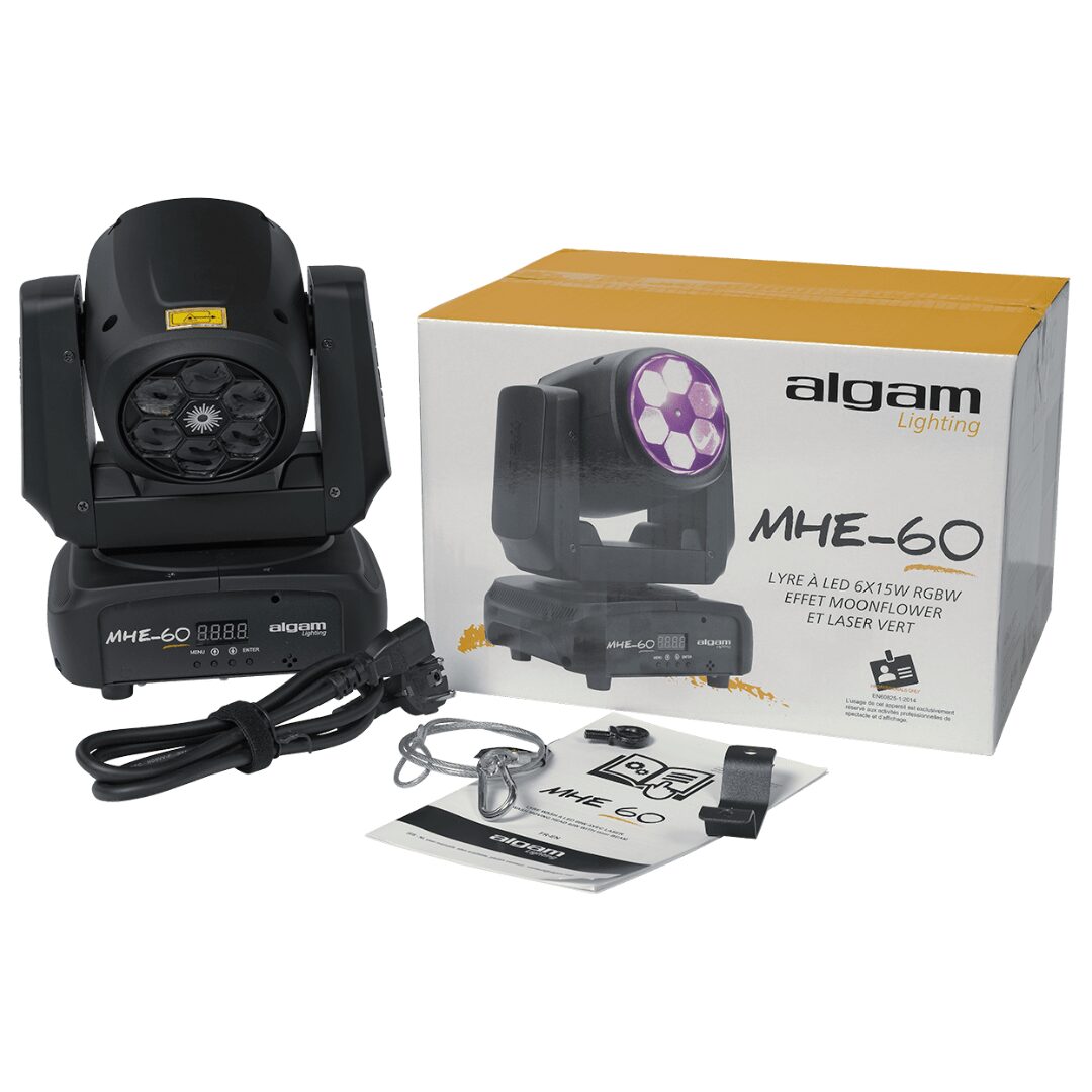 Lyre MHE60 6x15W RGBW + laser vert 200mw – Image 5